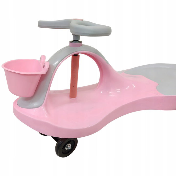 Masinuta pentru copii gravitationala, Zola, Swing car, directie 360°, cosulet, roti de cauciuc, greutate maxima suportata 60 Kg, roz Masinuta pentru copii gravitationala, Zola, Swing car, directie 360°, cosulet, roti de cauciuc, greutate maxima suportata 60 Kg, roz